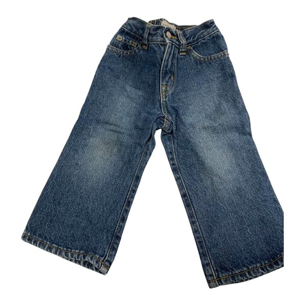 The Childrens Place Infant Boys 18 Months Bootcut Jeans Pull On Medium Wash Blue - Picture 1 of 3